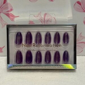 Nail‎ Reformation Nails Purple Almond Press On Nails Kit Manicure False Nails